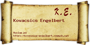 Kovacsics Engelbert névjegykártya